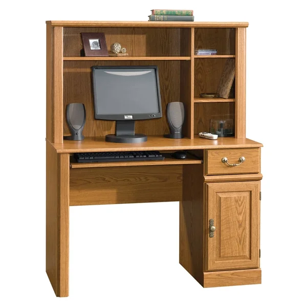 Sauder Orchard Hills Computer Desk with Hutch Carolina Oak