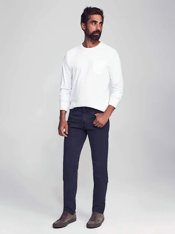 Faherty Men's Comfort Twill 5-Pocket 2.0 Pants - Navy, Size 28, Cotton