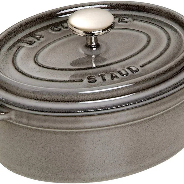 Staub Oval Cocotte 5 7/8 inch Graphite Grey