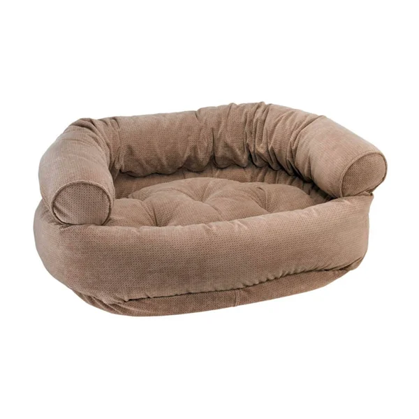 Bowsers Double Donut Dog Bed Cappucino Treats Med 35x27x15