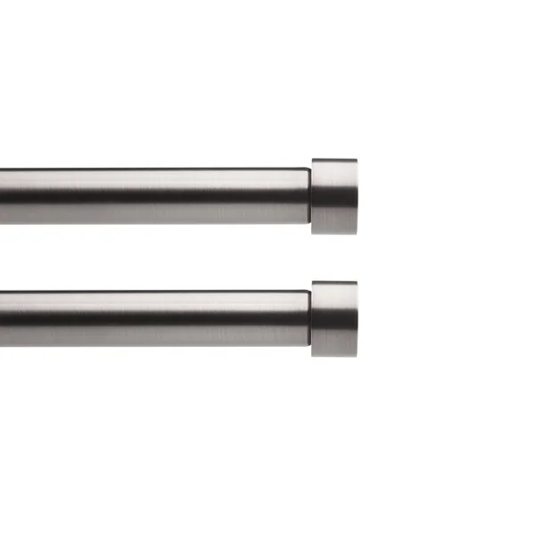 Umbra Cappa Double Solutions Curtain Rod Set Finish: Nickel - Size: 3.5x22 H x 4x22 W x 145.5x22 D