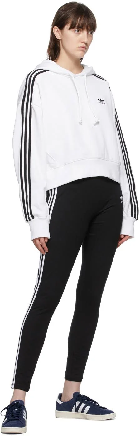 Adidas Originals Women's Short Hoodie - Large, White