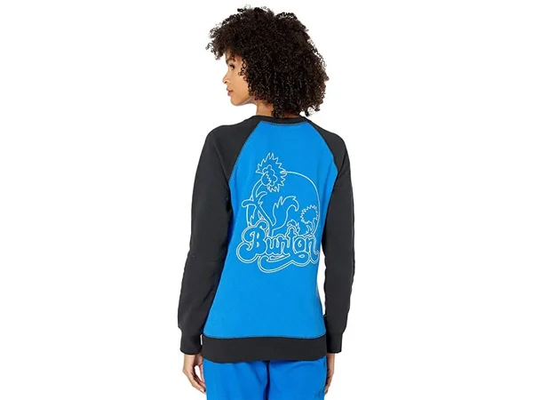 Burton Women's Keeler Crew Fleece, Lapis Blue, True Black, S