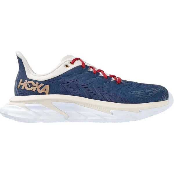 Hoka One One Men's Clifton Edge Vintage Indigo-Tofu, 9.5