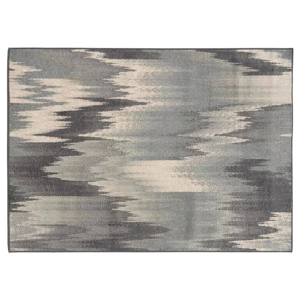 StyleHaven Brenna Abstract Ikat Rug, Light Grey, 8x10 ft