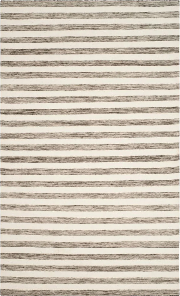 Safavieh Dhurries Brown, Ivory Area Rug; Square 6&