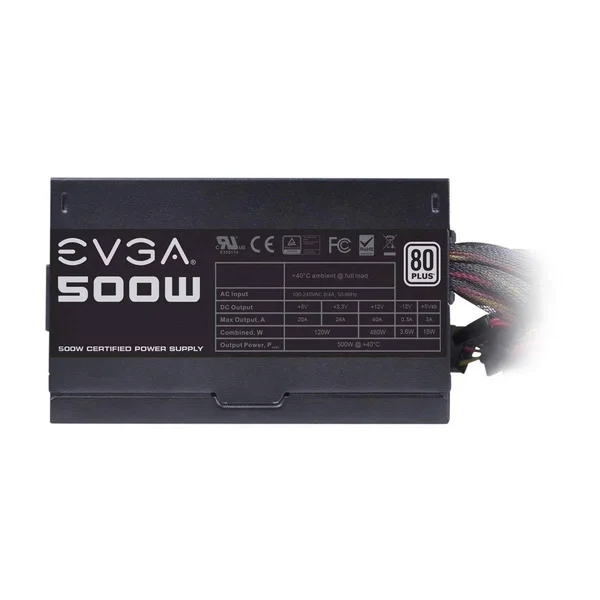 EVGA 500 W1 - 80+ White 500W Power Supply( 100-W1-0500-KR)