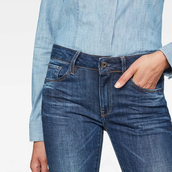 G-Star Raw Women 3301 Contour Skinny Jeans Medium Blue Size 24-30
