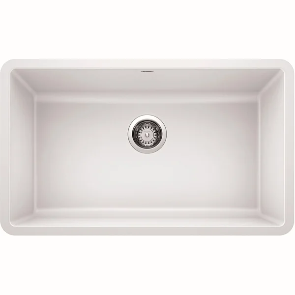 Blanco 30 inch Precis Undermount Single Bowl Kitchen Sink - White 442533