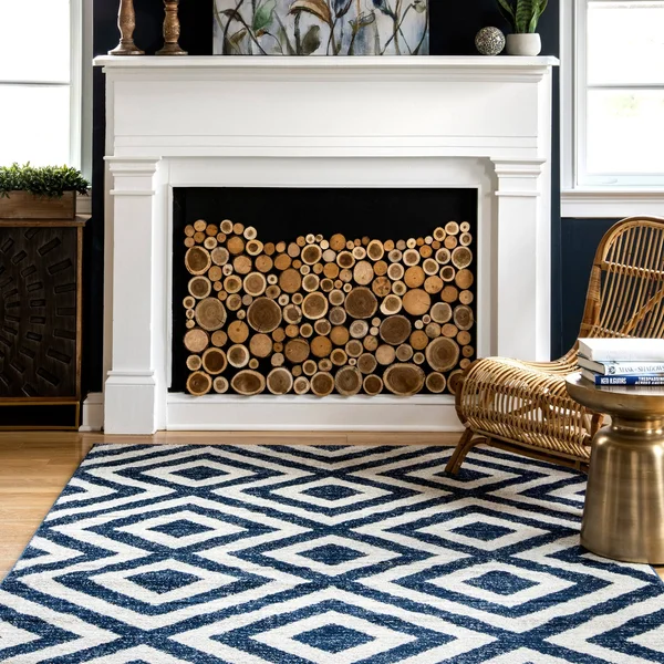 nuLOOM Zadie Geometric Area Rug - Blue, 8x10 ft