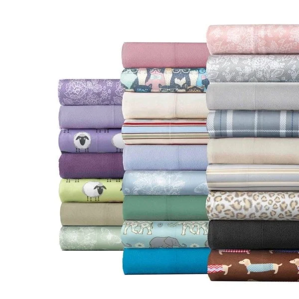 Micro Flannel King Sheet Set - Metro Stripe