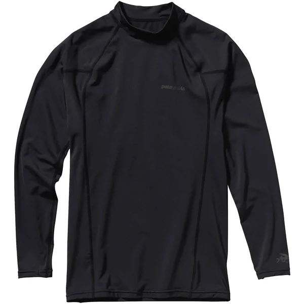 Men's Patagonia Long Sleeve R0 Top - Black/Forge Grey