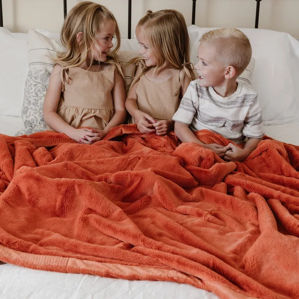Tangerine Lush Extra Large Blanket