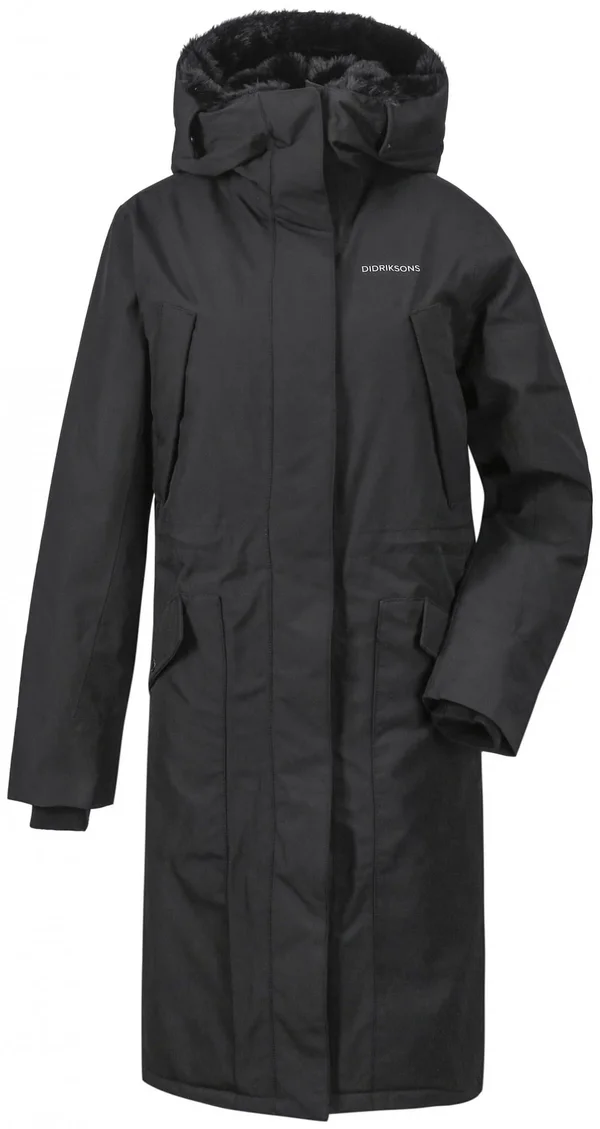 Didriksons Nicolina Parka Black - Womens Casual Jacket, Size 46 - Color Black