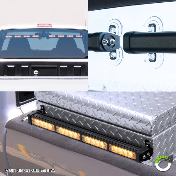 LAMPHUS SolarBlast Sbls64 29 inch 24W LED Traffic Advisor Light Bar - Amber White - Yellow