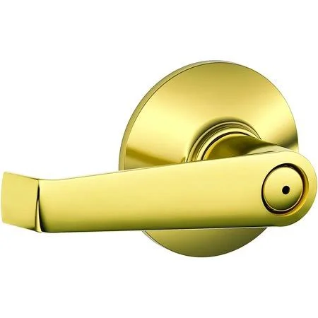 F40-ELA Elan Privacy Door Lever Set, Polished Brass x Polished Chrome