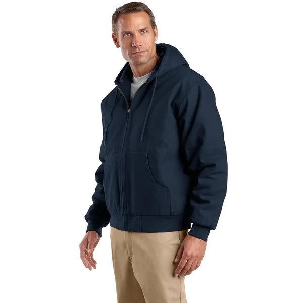 Cornerstone J763H Duck Cloth Hooded Work Jacket - Navy - 3XL