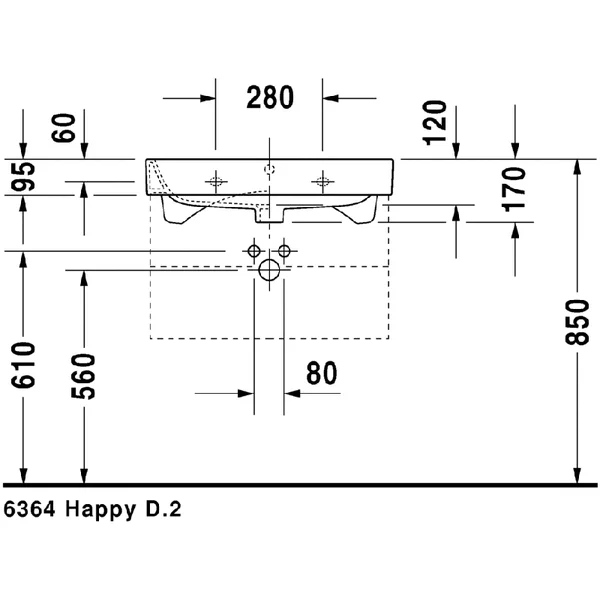 Duravit 2318650087 Happy D.2 Bathroom Sink White