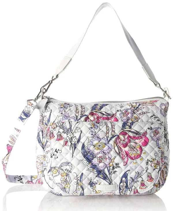 Vera Bradley Carson Shoulder Bag Women in Hummingbird Park Gray