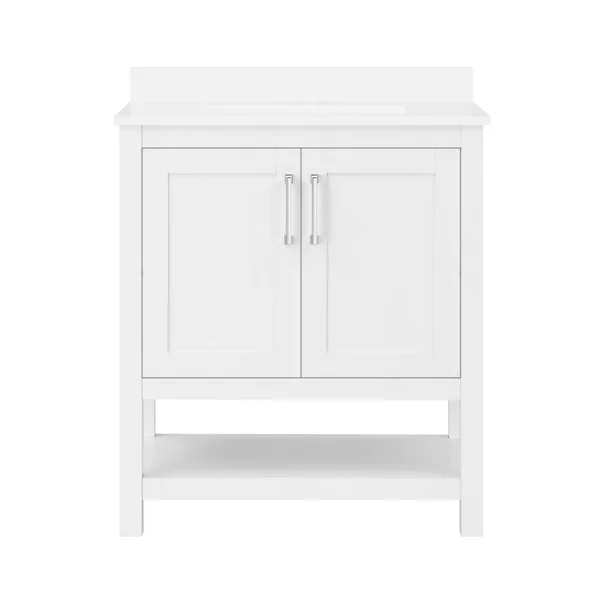Ove Decors 15VVA-VEGA30-007FE Vegas 30 inch Bathroom Vanity Combo with Top and BACKSLPLASH in White