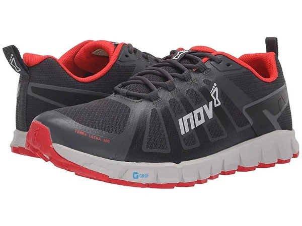 Inov8 Men's Terraultra 260 Shoe - 8 - Grey - Red