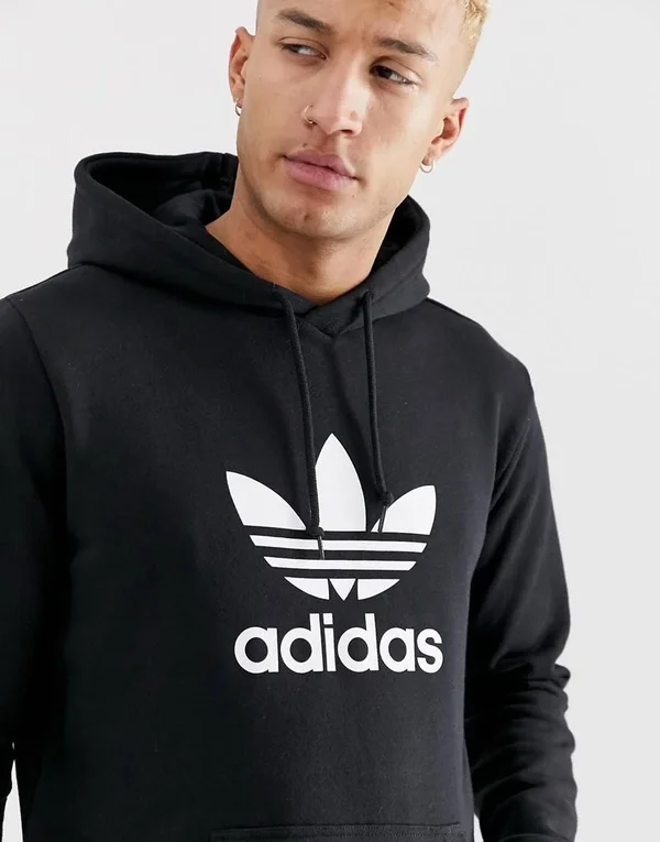 Adidas Originals Men's Trefoil Hoodie - XS, Black