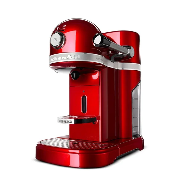 KitchenAid Candy Apple Red Nespresso Espresso Maker with Aeroccino Milk Frother