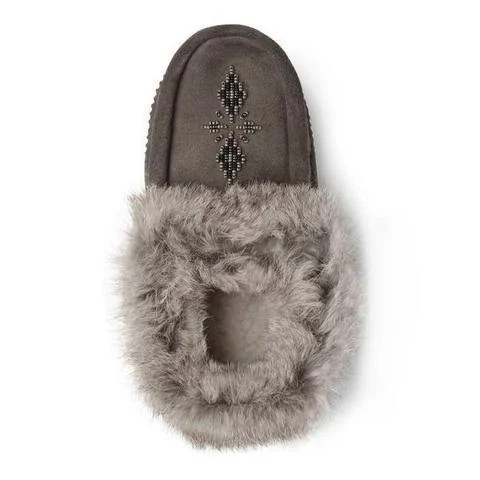Manitobah Women's Tipi Moccasins - Charcoal