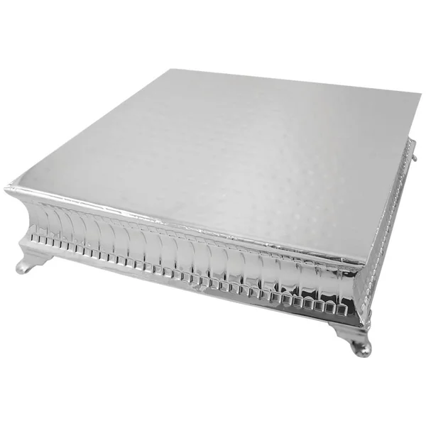 Tabletop Classics by Walco AC9126 16x22 Contemporary Square Nickel-Plated Cake Stand
