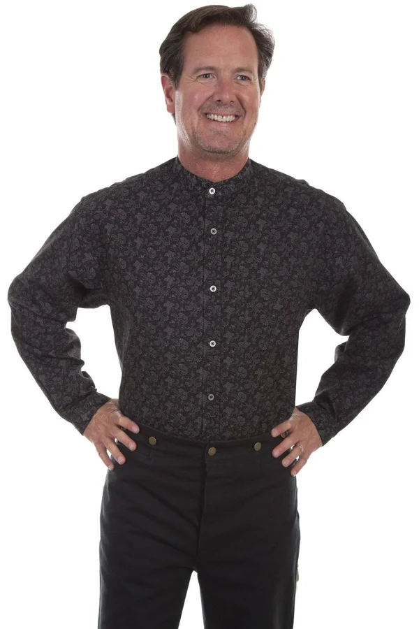Scully Black Button Front Shirt