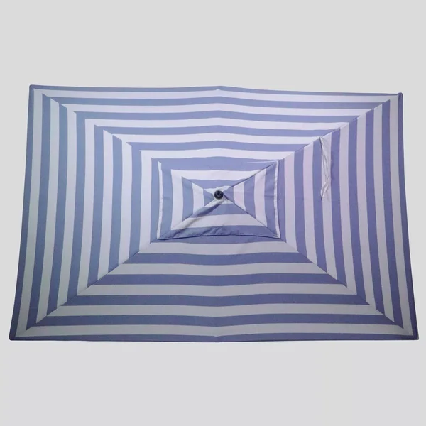 Threshold Rectangular Cabana Stripe Patio Umbrella - Navy