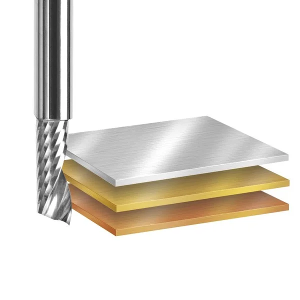 Amana Tool 51489 Solid Carbide CNC Spiral &O& Single Flute, Aluminum Cutting 1/2 Dia x 1-5/8 x 1/2 Shank x 3-1/2 inch Long Up-Cu