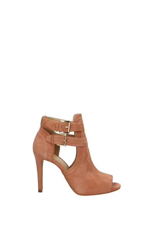 Michael Michael Kors Blaze Open Toe Bootie Terra Kid Suede 7 M