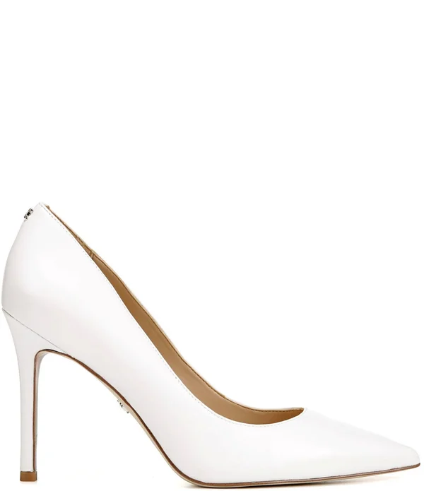 Sam Edelman Hazel Pointed Toe Pump, Bright White Leather, 9