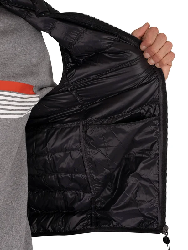 Emporio Armani Quilted Vest with Logo - Black - Waistcoats