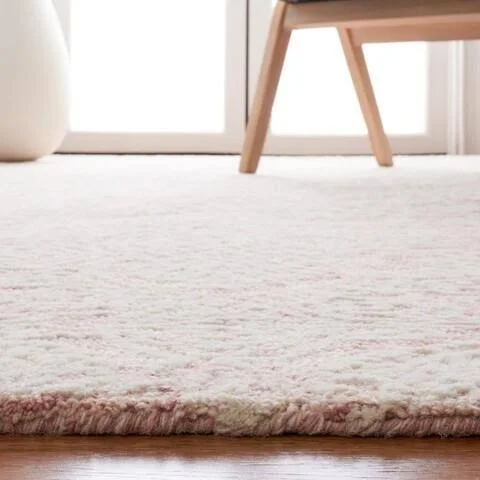 Metro Collection MET998U Rug Pink - Ivory, Round 6& x 6&
