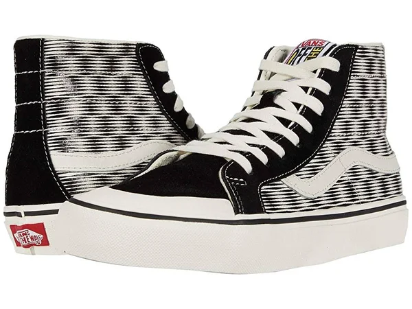 Vans Hemp Blur Checker Sk8-Hi 138 Decon SF (Black/Marshmallow) 9.5