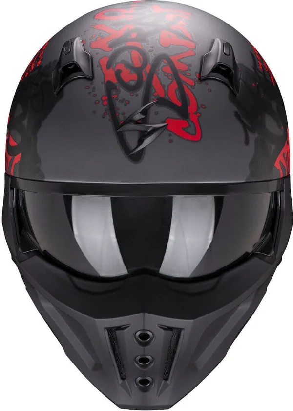 Scorpion Covert-X Wall Dark Silver Matt Red L