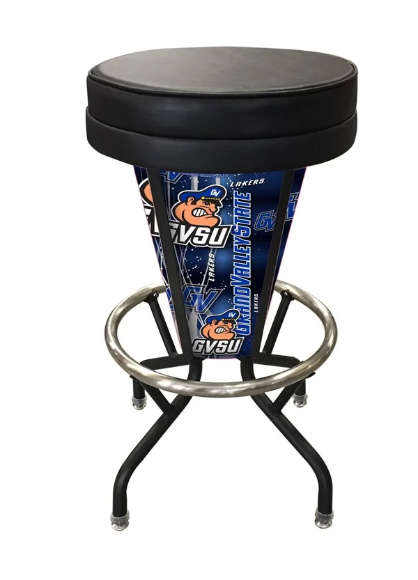 Holland Bar Stool L500030GVStUnBlkVinyl Grand Valley State Lighted Bar