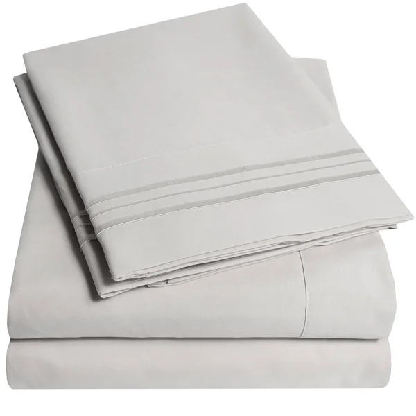Sweet Home Collection Full 4-pc Sheet Set - Silver