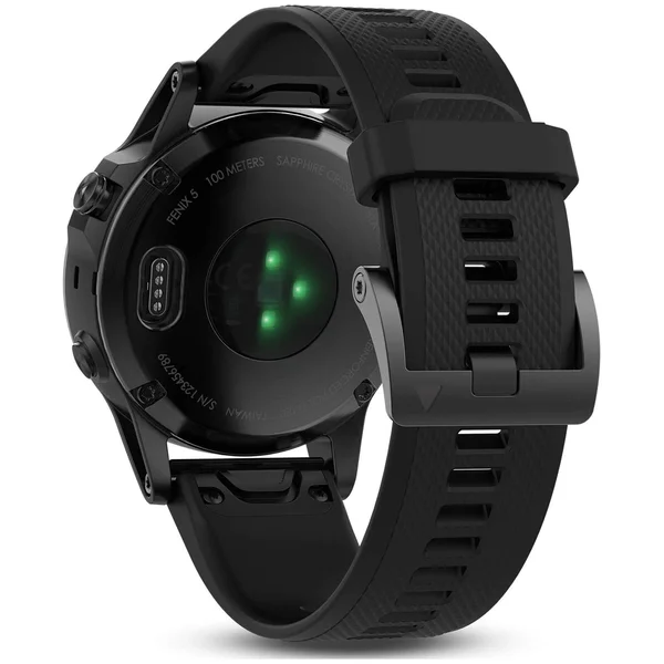 Garmin fenix 5 Sapphire Multisport GPS Watch - 1.2x22 Display - Black with Black Band