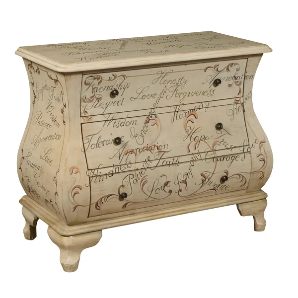 Sofaweb.com Hand-Painted Distressed Antique Ivory Bombay Chest