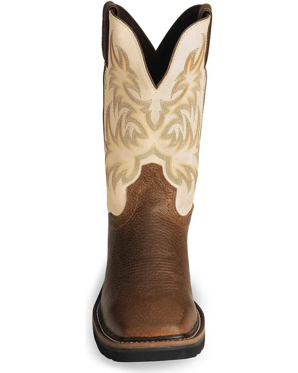 Justin Original Men's Square Toe Work Boots - Copper