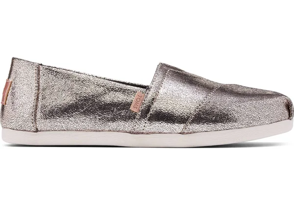 Toms Women's Classics Gold Crackle Shimmer Slip-Ons