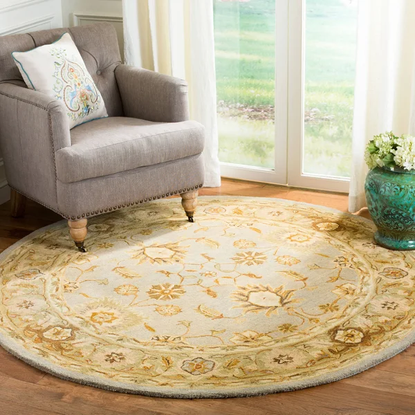 Safavieh AN556B Anatolia Area Rug - Blue, Sage: 6-ft Round
