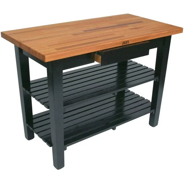 John Boos - OC4825-BN - 48x22 Barn Red Oak Table