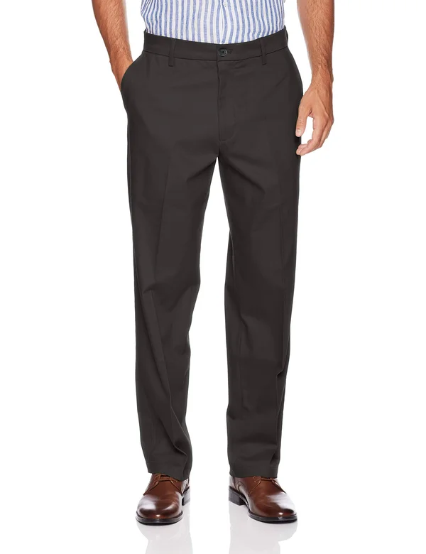 Dockers Signature Khakis, Pleated, Relaxed Fit Pants, Men's, Grey 35 x 32