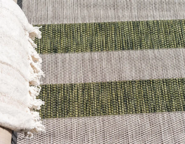 Unique Loom Distressed Stripe Outdoor Rug - Green, 7x10 ft
