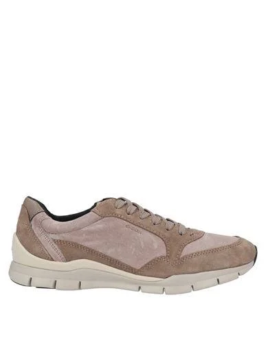 Geox Woman Sneakers Light Brown Size 9 Soft Leather - Textile fibers