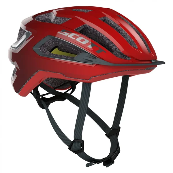 Scott Arx Plus Helmet Red - Mens/Women Cycling Helmet, Size - Color Fiery Red - Storm Grey